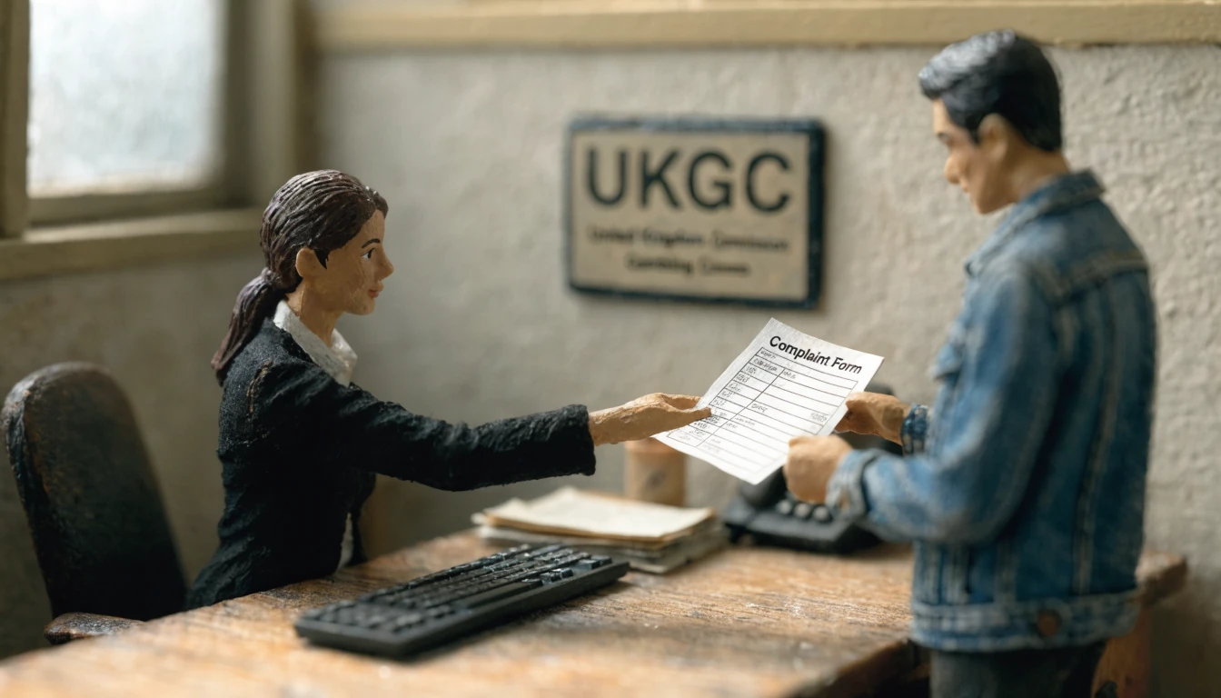 Customer service desk with complaint form exchange
